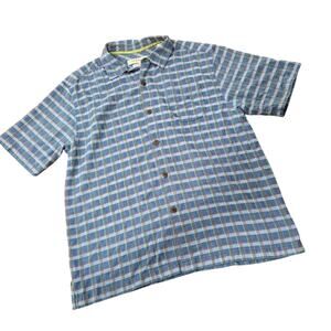 Tommy Bahama 100% Silk Check Button Front Shirt Size Large